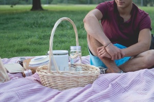 romantic picnic man